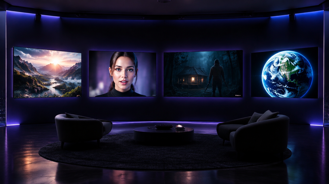 AI media showcase wall